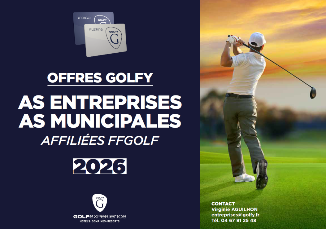 Carte Golfy pour golf entreprise 2026